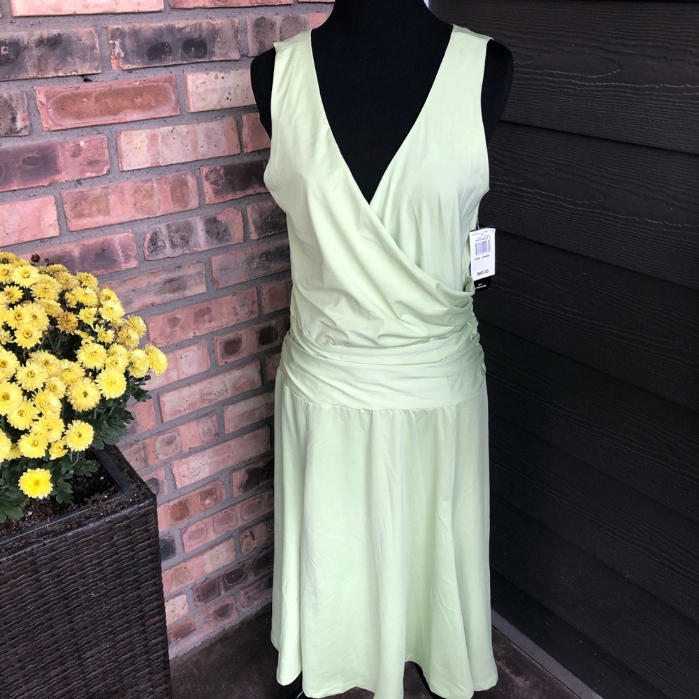 Alyn Paige lime green dress size L NWT MSRP $60